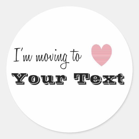 Ik ga naar... Gepersonaliseerd Ronde Sticker (Voorkant)