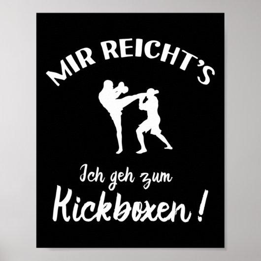 Ik Ga Naar Kickboksen - Kick-boxer Kickboksen Poster (Voorkant)