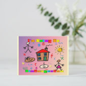 Ik ga naar Kindergarten Briefkaart (Staand voorkant)