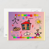 Ik ga naar Kindergarten Briefkaart (Voorkant / Achterkant)