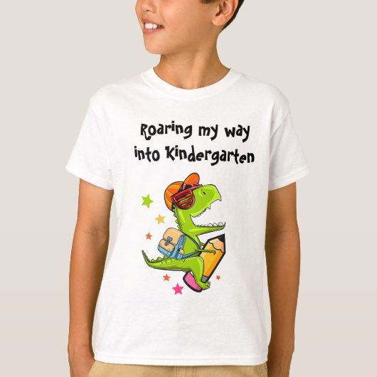 Ik ga naar Kindergarten Dinosaur T-shirt (Voorkant)