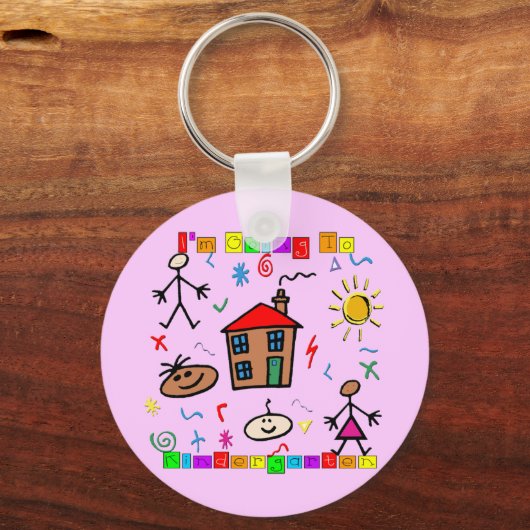 Ik ga naar Kindergarten Sleutelhanger (Voorkant)