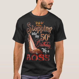 Ik ga naar mijn 50ste verjaardag als een Boss 50 Y T-shirt