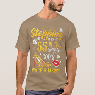 Ik ga naar mijn 55e verjaardag met Gods Grace en M T-shirt