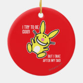 Ik ga naar mijn vader keramisch ornament (Achterkant)