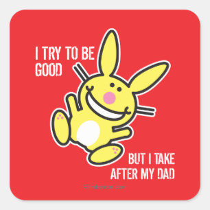 Ik ga naar mijn vader vierkante sticker