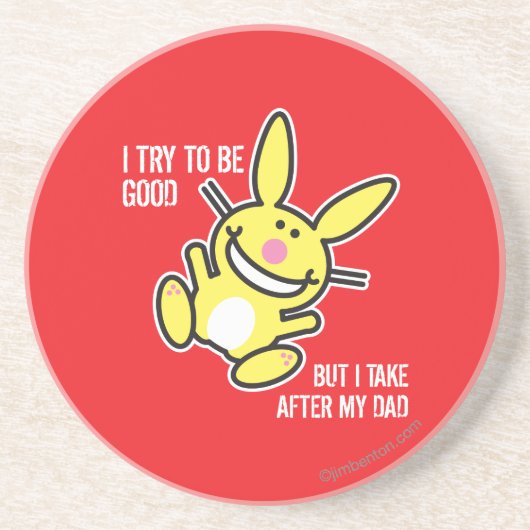 Ik ga naar mijn vader zandsteen onderzetter (Voorkant)