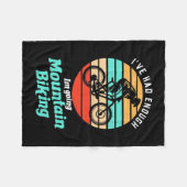 Ik ga naar Mountain Biking Fleece Deken (Voorkant (Horizontaal))
