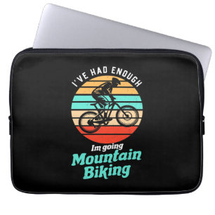 Ik ga naar Mountain Biking Laptop Sleeve