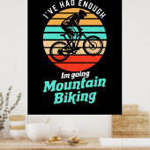 Ik ga naar Mountain Biking Poster (Keuken)