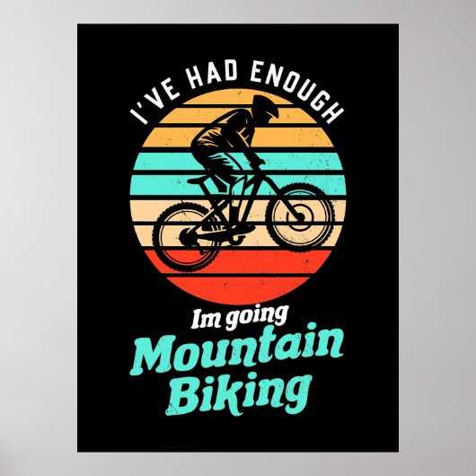 Ik ga naar Mountain Biking Poster (Voorkant)