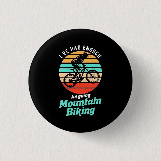 Ik ga naar Mountain Biking Ronde Button 3,2 Cm (Voorkant)