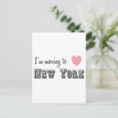 Ik ga naar New York Briefkaart (Staand voorkant)