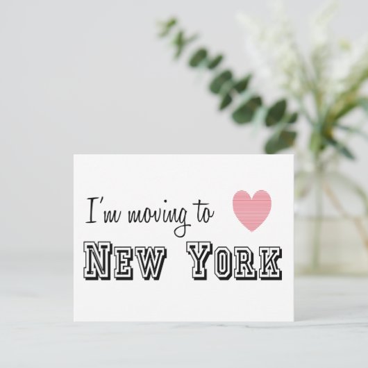 Ik ga naar New York Briefkaart (Staand voorkant)