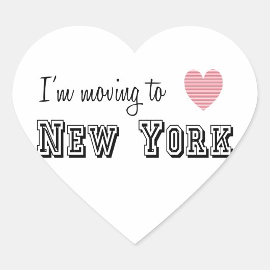 Ik ga naar New York Hart Sticker (Voorkant)
