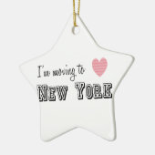 Ik ga naar New York Keramisch Ornament (Links)