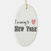 Ik ga naar New York Keramisch Ornament (Rechts)