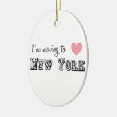 Ik ga naar New York Keramisch Ornament (Links)
