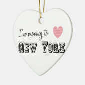 Ik ga naar New York Keramisch Ornament (Links)