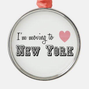 Ik ga naar New York Metalen Ornament
