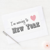 Ik ga naar New York Rechthoekige Sticker (Envelop)
