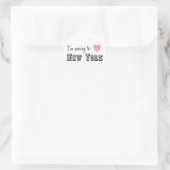 Ik ga naar New York Ronde Sticker (Tas)