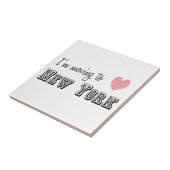 Ik ga naar New York Tegeltje (Zijkant)