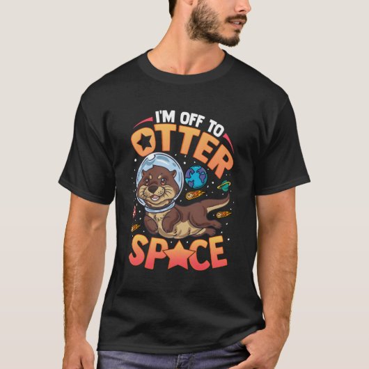 Ik ga naar Otter Space Zee Otter T-shirt (Voorkant)