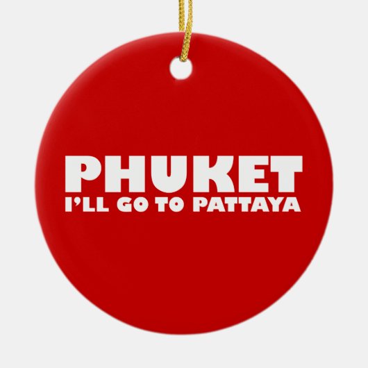 IK GA NAAR PATTAYA KERAMISCH ORNAMENT (Voorkant)