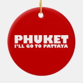 IK GA NAAR PATTAYA KERAMISCH ORNAMENT (Achterkant)