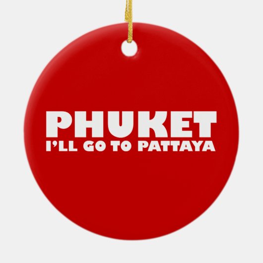 IK GA NAAR PATTAYA KERAMISCH ORNAMENT (Achterkant)