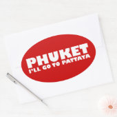 IK GA NAAR PATTAYA OVALE STICKER (Envelop)