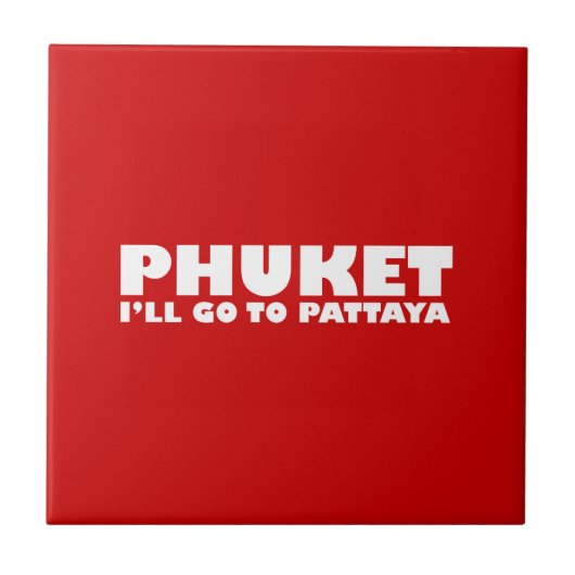 IK GA NAAR PATTAYA TEGELTJE (Voorkant)