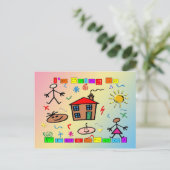 Ik ga naar Preschool Briefkaart (Staand voorkant)