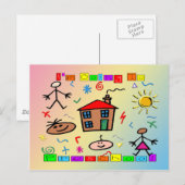 Ik ga naar Preschool Briefkaart (Voorkant / Achterkant)