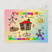 Ik ga naar Preschool Briefkaart (Voorkant)