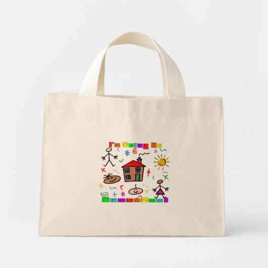 Ik ga naar Preschool Mini Tote Bag (Voorkant)