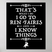 Ik ga naar Ren Faires en ik weet dingen Poster (Voorkant)