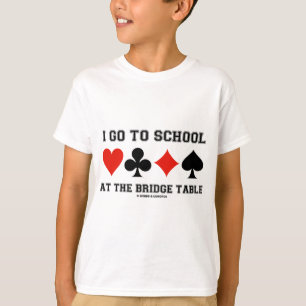 Ik ga naar school aan de Bridge Table (Bridge Humo T-shirt