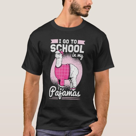 Ik ga naar school in mijn pyjama Homeschoting T-shirt (Voorkant)