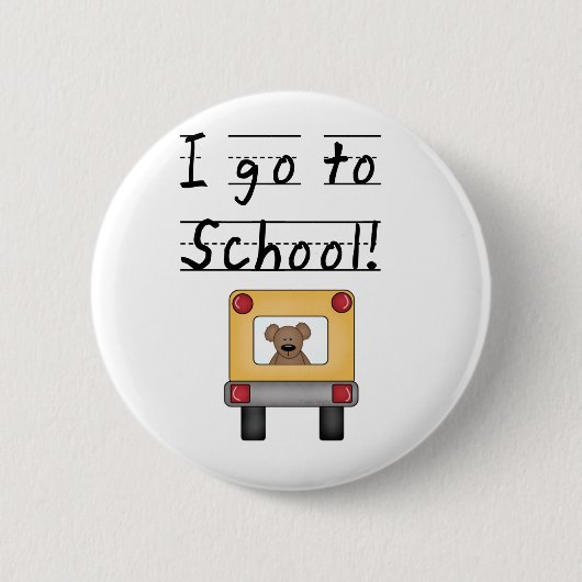 Ik ga naar school ronde button 5,7 cm (Voorkant)