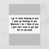 IK GA NAAR SLAAPDENKEN OVER JULLIE MISSCHIEN DAT J BRIEFKAART (Voorkant)