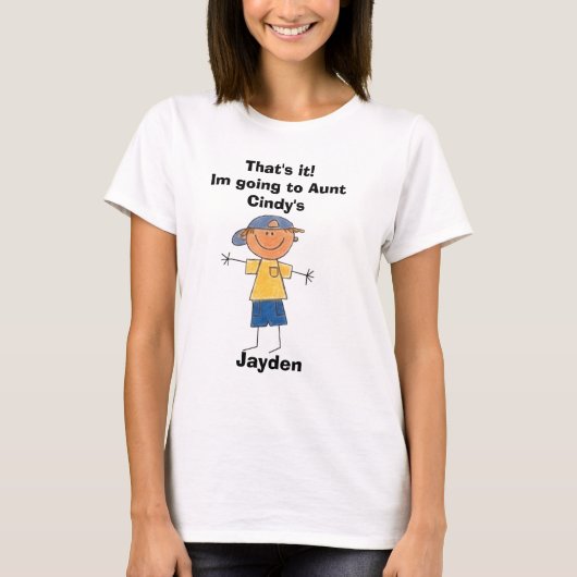 Ik ga naar tante Cindy's, Jayden T-shirt (Voorkant)