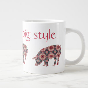 Ik ga naar varkensstijl grote koffiekop