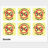 Ik ga niet akkoord met 5G Vierkante Sticker (Vel)