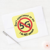 Ik ga niet akkoord met 5G Vierkante Sticker (Envelop)