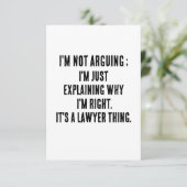 Ik ga niet discussiëren; ik leg alleen uit waarom bedankkaart (Staand voorkant)