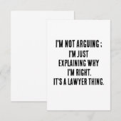 Ik ga niet discussiëren; ik leg alleen uit waarom bedankkaart (Voorkant / Achterkant)