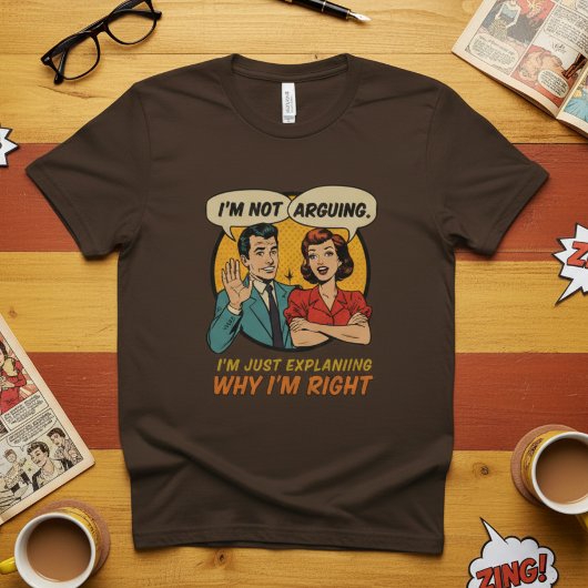 Ik Ga Niet Discussiëren Retro Stripshirt Grappig T-shirt