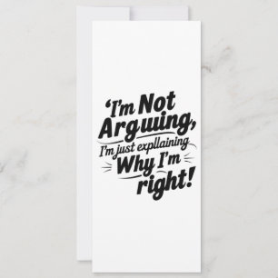 "Ik Ga Niet Discussiëren Uitnodiging" Kaart